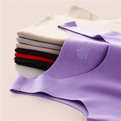£3.99 • Buy Women Winter Warm Thermal Vest Elastic Fleece Seamless Base Underwear Tank.Tops