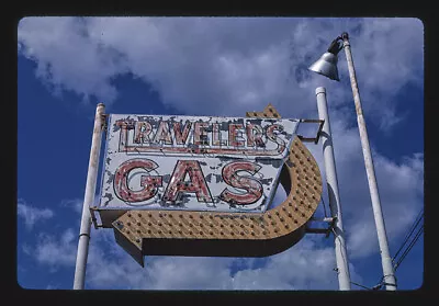 Photo:Travelers Gas SignRt. 28BridgewaterMassachusetts • $9.99