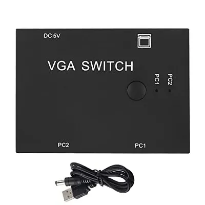 2 In 1 Out VGA Splitter 2 Port Display Port Switcher HD Display Computer Acce... • $19.85