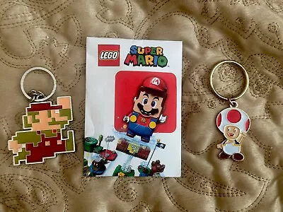Nintendo Keychain Set Lego Super Mario (new) With 8-bit Mario And Toad Preowned • $20