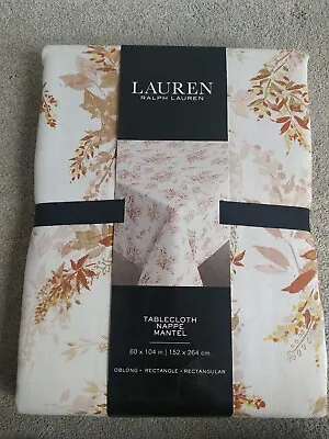 LAUREN RALPH LAUREN Floral Rectangular Tablecloth Nappe Mantel 152 X 264 Cm New • £24.99