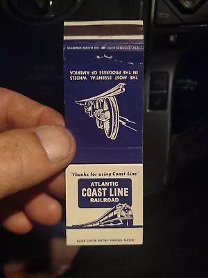 Vintage Atlantic Coast Line Railroad Collectible Advertising Matchbook Cover • $7.99