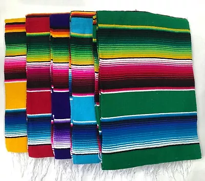 Genuine Falsa Mexican Blanket Hand Woven Saltillo Serape Yoga Throw Bulk Packs • $101.67