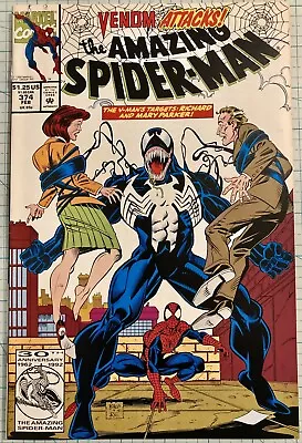 Amazing Spider-Man #374 NM Venom Attacks Mark Bagley Cover 1992 Marvel Comics • $15.99