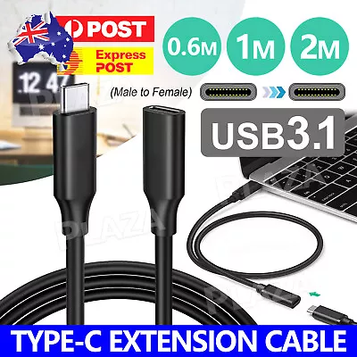$7.45 • Buy USB 3.1 Type C Extension Charging Data Cable Male To Female Cord Lead Adapter