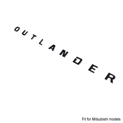 For Mitsubishi Outlander Hood Letter Badge Nameplate Emblem Sport Silver/Black • $14.56