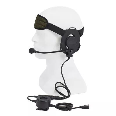 HD03 Z Tactical Headset Earpiece PTT For Kenwood UV-5R Radios Walkie-talkie ICOM • £25.19