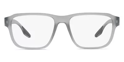 Prada PS 04NV Eyeglasses Men Gray Transparent Rubber Square 54mm New & Authentic • $146.70