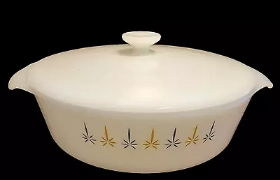 Vtg MCM Fire King Candle Glow 1.5 Qt 437 Round Covered Casserole Dish With Lid • $21.50