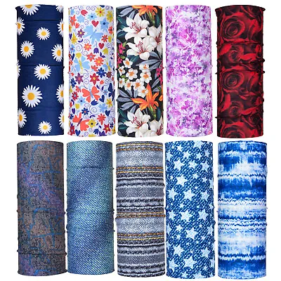 Ladies Spring Summer Neck Tube Snood Scarf Face Mask Warmer Bandana Balaclava • £3.29