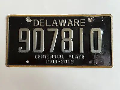 2009 Delaware License Plate Centennial Plate 1909 Rare Optional Commemorative • $124.99