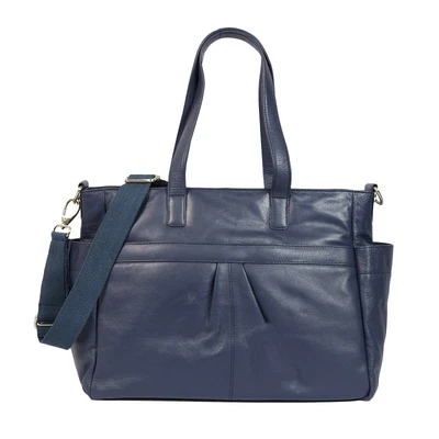 £63.74 • Buy Navy Blue Leather Bag Tote Baby Maternity Hospital Mummy Handbag Multifunctional