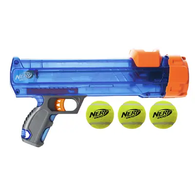 $64 • Buy Nerf Translucent Tennis Dog Ball Gun Blaster Shooter Toy 40cm