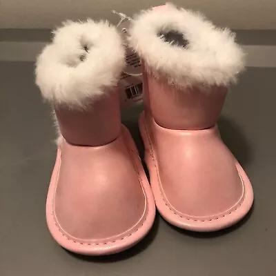 BOOTS 0-3 MONTHS CHILD OF MINE BY CARTERS Pink INFANT GIRLS Boots 0-3 Months NEW • $5.99