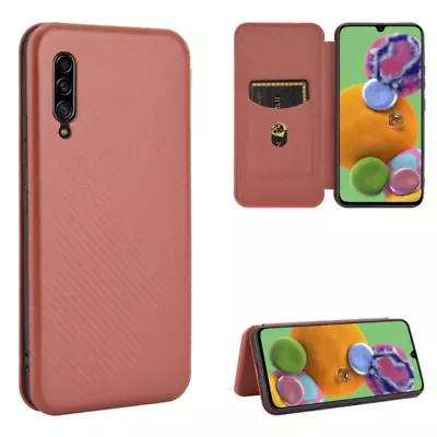 For Samsung Galaxy A90 5G Carbon Fiber Texture Horizontal Flip TPU + PC + PU Lea • $29