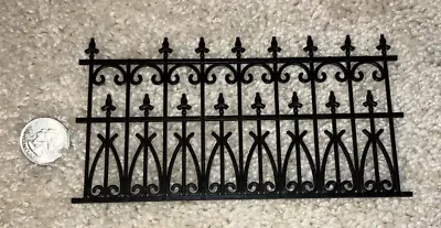 Dollhouse Miniature Fence Railing Black Victorian Georgian Garden 1:12 Scale EUC • $3.99