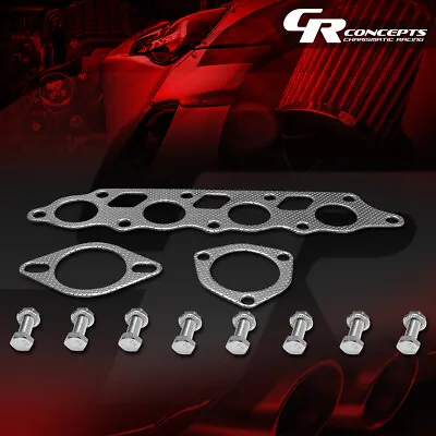 Exhaust Manifold Header Gasket Complete Set For 00-04 Ford Focus Zetec Zx3/zx5 • $18.99