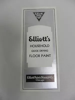 Vintage Elliott's Household Floor Paint Color Chart Brochure (A3) • $15.95