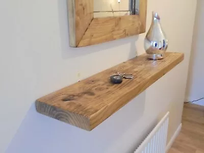 Waxed Floating Shelf Rustic Floating Shelves Scaffold Board  11 Sizes/10 Colours • £35.20