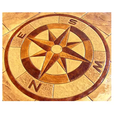 Polyurethane Mat Stamp COMPASS | Texturing Concrete Cement Imprint Stamping • $182