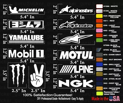 Aftermarket Motorcycle Sponsor Fairing Vinyl Die-Cut Decal Stickers #315 • $19.32