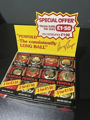 £35 • Buy Vintage Surlyn Covered Penfold Golf Balls In Display Box
