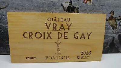 2016 Chateau Vray Croix  De  Gay Pomerol Wood Wine Panel End Wp-15 • $4.95