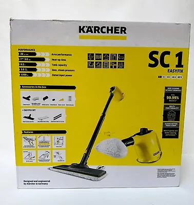 Karcher Steam Cleaner SC 1 EasyFix-Heating Time-3 Min Power-1200W With EU Plug • £99.95