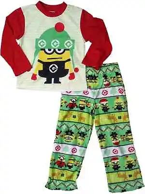 $29.99 • Buy Little Boys Fleece Despicable Me Minion Ugly Sweater Pajama Christmas Sleep Set