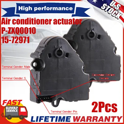 2 Heat Heater A/C Fan Air Vent Blend Door Actuator For Chevy GMC Pickup 15-72971 • $34.99