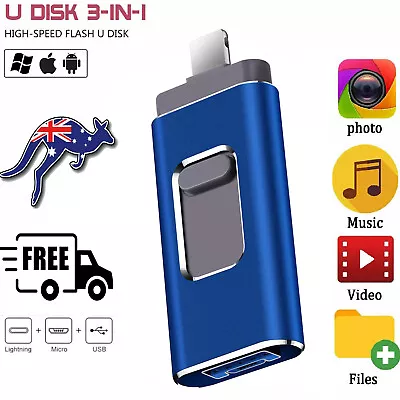 2TB 1TB Portable Mini USB 3.0 Flash Drive Memory Stick For IPhone 14 13 12 11 X • $13.66
