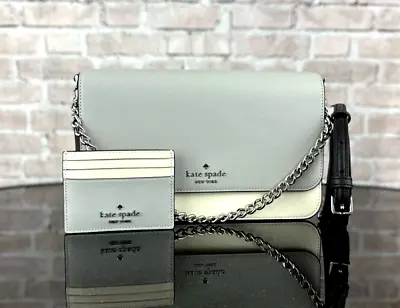 Kate Spade New York Madison Leather Flap Chain Crossbody Shoulder Bag Wallet Set • $203.45