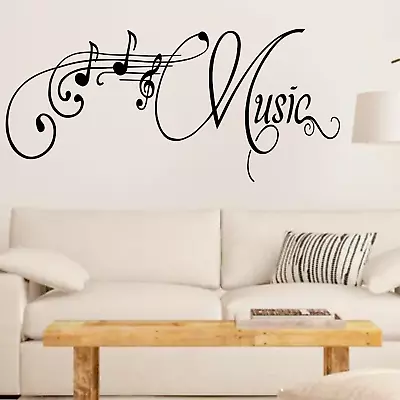 Music Room Studio Wall Window Sticker High Quality Cut Matt Vinyl No Background  • £8.49