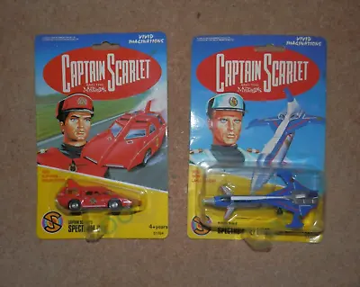 2 Captain Scarlet; Spectrum Jet Liner And Spectrum Car. Vintage 1993. • £7.99