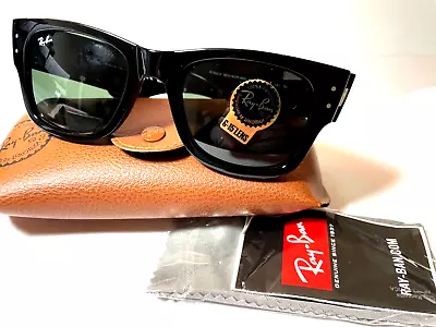 Authentic New Ray-ban Mens Sunglasses 0840 Mega Wayfarer Black 901/31 G-15 Green • $99