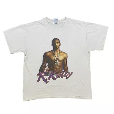 Rare R. Kelly 2006 Rap Concert Tour Y2K White T Shirt Sold Out Men's Size L • $79.99