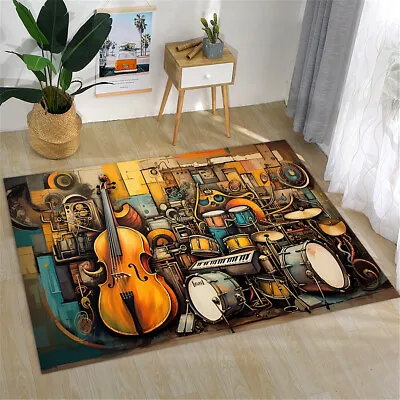 Music Rug Instrument Rug Musical Instruments Rug Graffiti Art Rug Soft Rug • $29