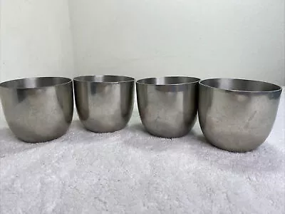 Set Of 4 Vintage Shirley Pewter Jefferson Cups Williamsburg Virginia Handmade • $39.95