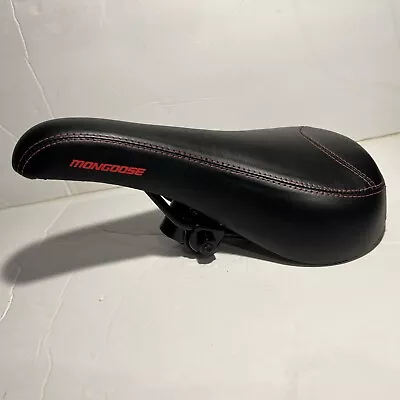 Mongoose Showell VXv Road Bike Seat Bicycle Saddle Black & Red EUC • $7.99