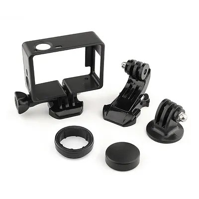 For GoPro Hero 3 3+ 4 Frame Mount Case + UV Lens + J-hook Buckle +Tripod Adapter • $7.99