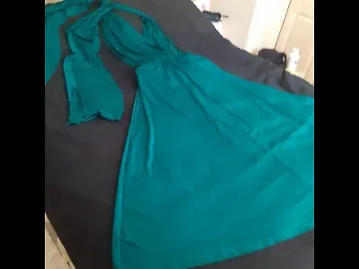 Womems Dress IWEMEK Medium Maxi Multi Way Emerald Flared Skirt Unlined Skirt 41  • £4