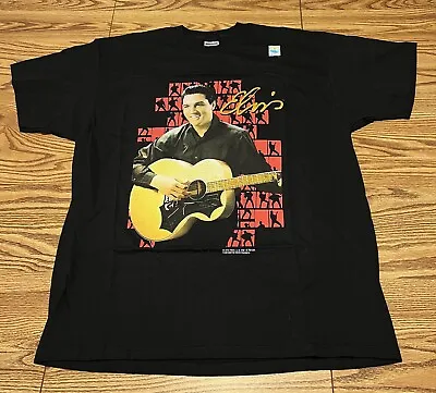 Elvis Presley T-Shirt VTG Y2K Black Photo Viva Las Vegas XL NWOT New • $17.99