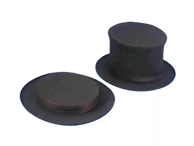 Top Hat Child Collapsible Black Deluxe Ringmaster Magician Rubies • $47.99