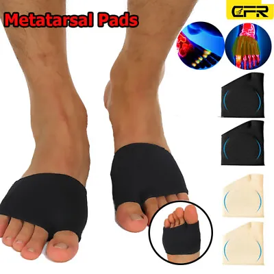 Pair Metatarsal Pads Gel Sleeve Ball Of Foot Fabric Cushions For Men And Women • $10.59