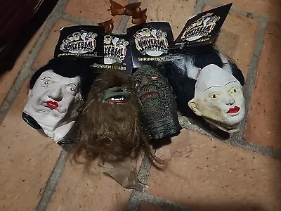 Vintage Lot Of 4 Universal Studios Monsters Shrunken Heads With Tags • $29.99