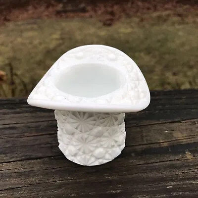 Vintage Glass Hat Toothpick Holder Milk Glass • $10