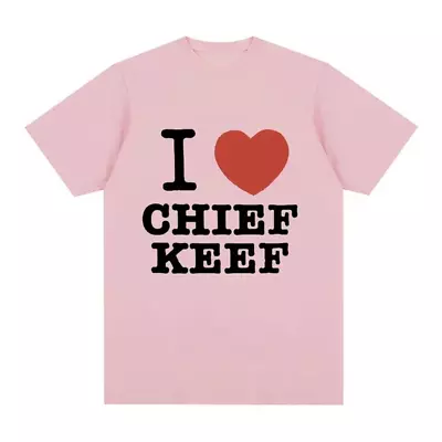 I Love Chief Keef T Shirt Men'S Fashion Casual Short Sleeve T-Shirt Vintage Goth • $33.11