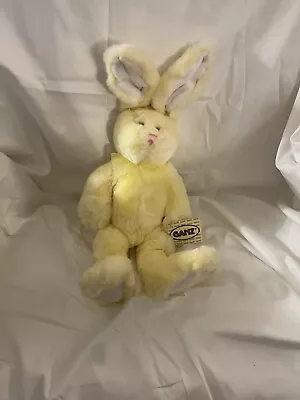 Ganz Jasmin Yellow Easter Bunny Rabbit Ribbon Plush 20” Long Posable Ears New • $2.55