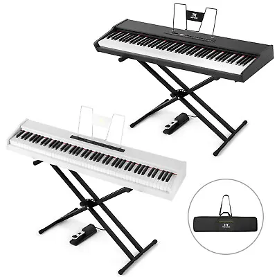 New Black/White 88Key Full Size Semi-Weighted Digital Piano Electronic Keyboards • $209.99