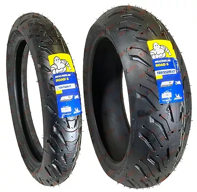 Michelin Road 6 180/55ZR17 120/70ZR17 Front Rear Motorcycle Tires 26276 89542 • $472.98